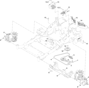 Part Location Diagram of 109-9057 Toro GUARD-HYDRO, REAR Left Hand