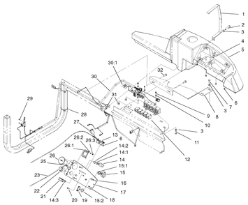 Part Location Diagram of 100-7792-01 Toro Plate-Support, Console