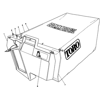 Grass Bag Assembly No. 11-5609 Diagram and Parts List for 22030 6000001 - 6999999 Toro Lawn Mower