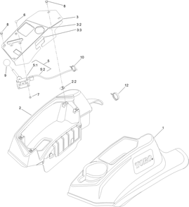 Fender, Console And Control Assembly Diagram and Parts List for 74933 (316000001-316999999)(2016) Toro Lawn Mower
