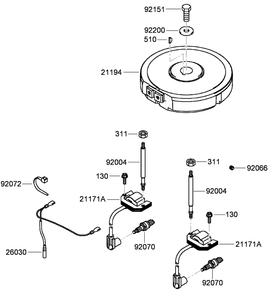 Electric Equipment Assembly Diagram and Parts List for 38684 (290000001-290999999)(2009) Toro Lawn Mower