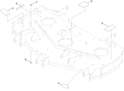 Deck Decal Assembly No. 140-0352 Diagram and Parts List for 74890 400000000 - 412151772 Toro Lawn Tractor