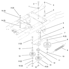 Hydro Drive Components Diagram and Parts List for 72064 7900001 - 7999999 Toro Lawn Tractor