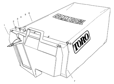 Grass Bag Assembly No. 11-5609 Diagram and Parts List for 22040 7900001 - 7999999 Toro Lawn Mower