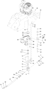 Gear Pump And Mount Assembly Diagram and Parts List for 22974 400000000 - 401999999 Toro Lawn Tractor Accessories