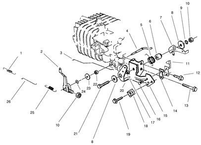 Governor Assembly (Model No. 47ps5-3)(Serial No. 6900001-7901902)(Model No. 47pt7-3)(Serial No. 7901903 & Up) Diagram and Parts List for 22043 6900001 - 6999999 Toro Lawn Mower