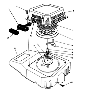 Recoil Assembly (Model No. Vmh7) Diagram and Parts List for 20622C 8000001 - 8999999 Toro Lawn Mower