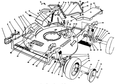 Housing Assembly Diagram and Parts List for 22031 5900001 - 5999999 Toro Lawn Mower