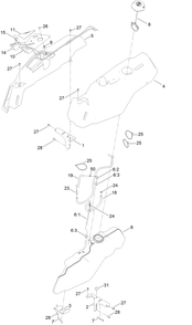 Body Styling And Fuel Pod Assembly Diagram and Parts List for 75766TA 400000000 - 999999999 Toro Lawn Tractor