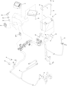 Electrical Assembly Diagram and Parts List for 74969 400000000-402505318 Toro Lawn Mower