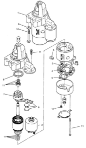 Starter Assembly Diagram and Parts List for 74101 390001 - 399999 Toro Lawn Tractor