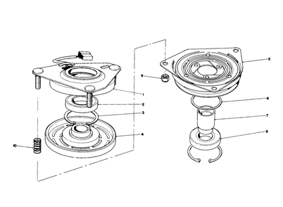Clutch Assembly No. 54-0220 Diagram and Parts List for 30718 4900001 - 4999999 Toro Lawn Tractor