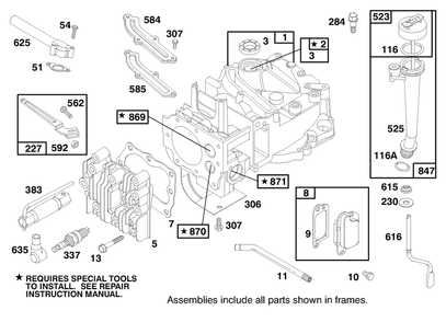 Engine Briggs & Stratton Model 12f802-1767-E1 Diagram and Parts List for 20808 8900001 - 8999999 Toro Lawn Mower