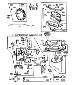 Part Location Diagram of 491026 Toro Carburetor Assembly
