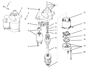 Starter System Diagram and Parts List for 30183 695101 - 699999 Toro Lawn Tractor Accessories