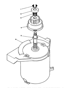 Starter Motor Assembly Diagram and Parts List for 26624 0000001 - 0001101 Toro Lawn Mower