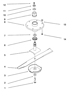 Spindle Assembly & Blade Diagram and Parts List for 30162 492001 - 499999 Toro Lawn Mower