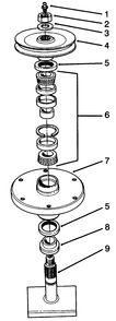 Drive Spindle No. 27-0870 Diagram and Parts List for 30136 4901037 - 4999999 Toro Lawn Mower