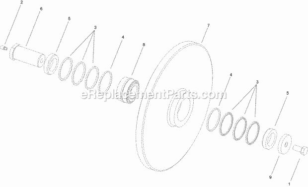 Boom End Roller Assembly No. Auh672962 Diagram and Parts List for 25443  Toro Lawn Tractor Accessories