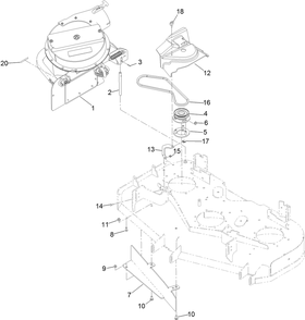 Part Location Diagram of 112-8668-03 Toro PULLEY Assembly