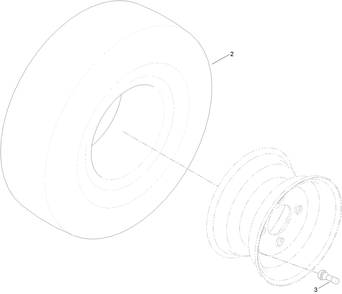 4 Ply Wheel And Tire Assembly No. 119-3422 Diagram and Parts List for 74781 316000001 - 316999999 Toro Lawn Tractor