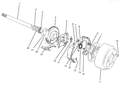 Brake Assembly Diagram and Parts List for 30620 790001 - 799999 Toro Lawn Tractor