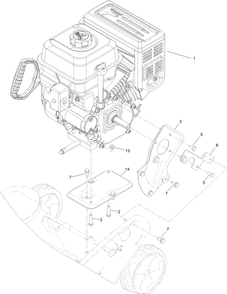 Engine Assembly Diagram and Parts List for 38753 412000000 - 414015200 Toro Snow Blower