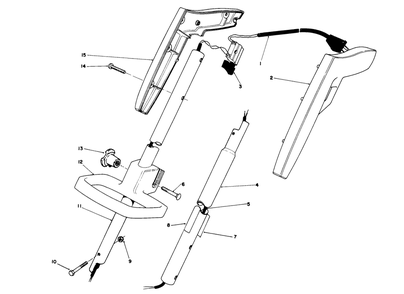 Handle Assembly Diagram and Parts List for 51318C 7000001 - 7999999 Toro Trimmer