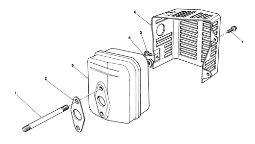 Muffler Assembly (Model No. Vml0-7) Diagram and Parts List for 20921B 1000001 - 1999999 Toro Lawn Mower