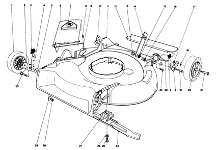 Housing Assembly Diagram and Parts List for 16585 8000001 - 8004251 Toro Lawn Mower