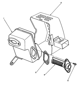 Spark Arrestor Muffler Kit No. 55-7400 Diagram and Parts List for 51645V 1000001 - 1999999 Toro Trimmer