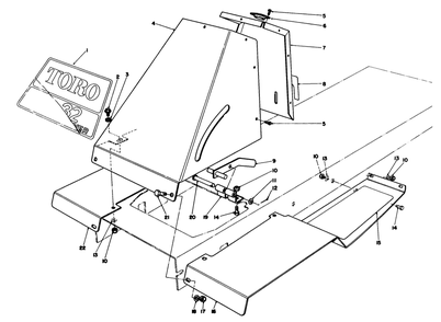 Front Tower Assembly Diagram and Parts List for 56138 6000001 - 6999999 Toro Lawn Tractor