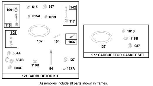 Engine Briggs & Stratton Model 303776-1188-A1 Diagram and Parts List for 30182 690001 - 699999 Toro Lawn Tractor Accessories