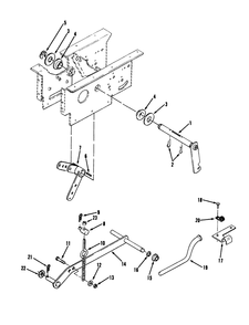 Hydrostatic Lift Linkage Diagram and Parts List for 73520 39000001 - 39999999 Toro Lawn Tractor