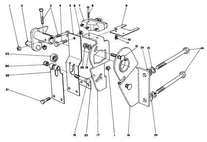 Transmisslon Interlock Assembly Diagram and Parts List for 30798 9000001 - 9999999 Toro Lawn Tractor