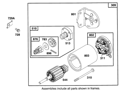 Engine Briggs & Stratton Model 286707-0453-01 Diagram and Parts List for 71202 5900001 - 5999999 Toro Lawn Tractor