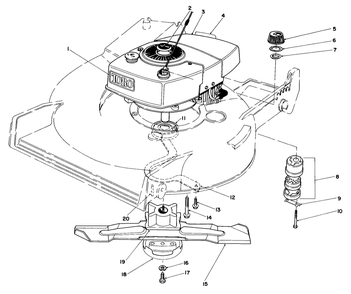 Engine Assembly Diagram and Parts List for 20674 3000001 - 3999999 Toro Lawn Mower