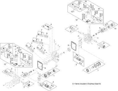 Part Location Diagram of 121-1725 Toro Servo Piston Asm