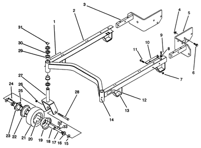 Carrier Frame Assembly Diagram and Parts List for 30137 490001 - 490285 Toro Lawn Mower