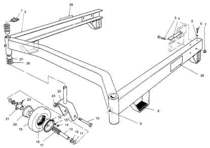 Carrier Frame Assembly Diagram and Parts List for 30544 690001 - 699999 Toro Lawn Mower