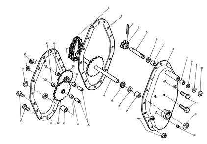 Chain Case Assembly No. 48-0800 Diagram and Parts List for 58170 3000001 - 3999999 Toro Tiller