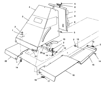 Front Tower Assembly Diagram and Parts List for 70081 6900001 - 6999999 Toro Lawn Tractor