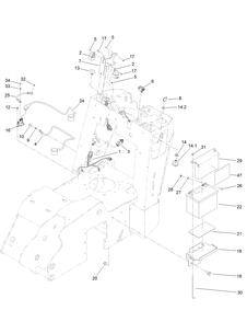 Electrical Assembly Diagram and Parts List for 22983 410480000 - 411799999 Toro Lawn Tractor Accessories