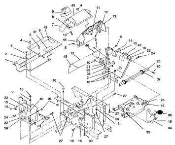 Hoodstand, Console Diagram and Parts List for 73521 6900001 - 6999999 Toro Lawn Tractor