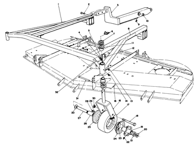 Part Location Diagram of 67-2000 Toro Frame (Incl. Ref. #9 & 10)