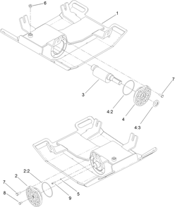 Base Assembly No. 125-6237 Diagram and Parts List for 68027 402300000 - 404319999 Toro Lawn Tractor