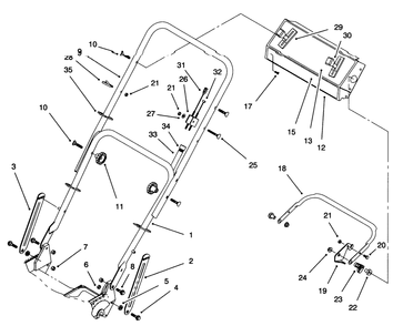 Handle Assembly (Model No. 20462 Only) Diagram and Parts List for 20462 5900001 - 5999999 Toro Lawn Mower