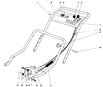 Handle Assembly (Model No. 20562) Diagram and Parts List for 20673 7000001 - 7999999 Toro Lawn Mower