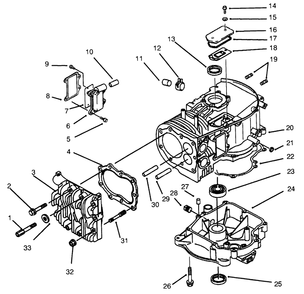 Crankcase Diagram and Parts List for 30165 690001 - 699999 Toro Lawn Tractor Accessories