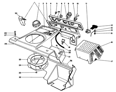 Control Panel & Shrouding Assembly Diagram and Parts List for 38185C 8000001 - 8999999 Toro Snow Blower